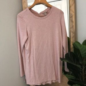 Pink Sweater with Zipper Detail